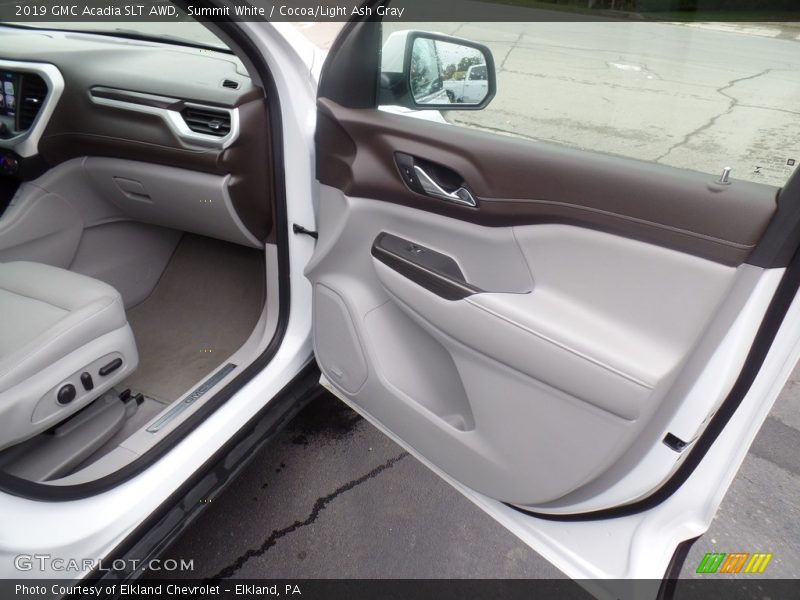 Summit White / Cocoa/Light Ash Gray 2019 GMC Acadia SLT AWD