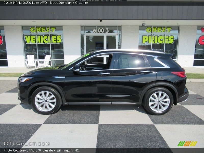 Black Obsidian / Graphite 2019 Infiniti QX50 Luxe AWD