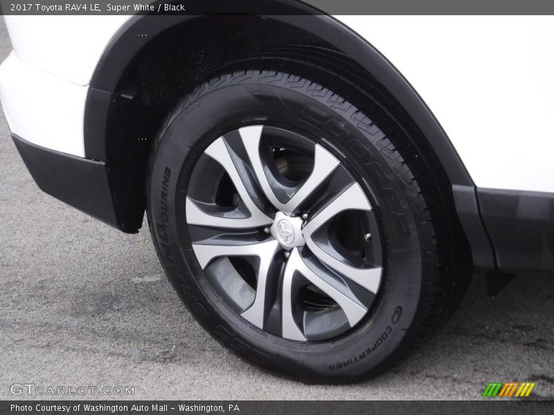 Super White / Black 2017 Toyota RAV4 LE
