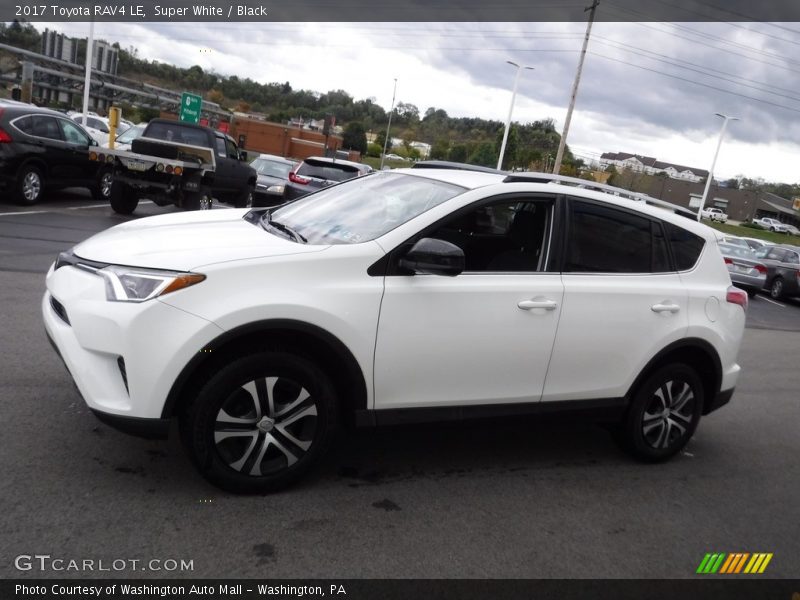 Super White / Black 2017 Toyota RAV4 LE