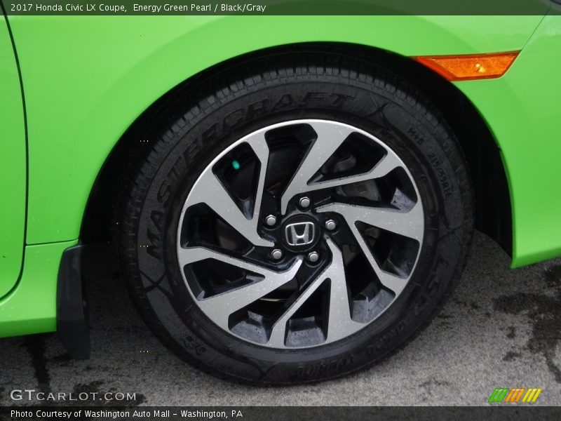 Energy Green Pearl / Black/Gray 2017 Honda Civic LX Coupe