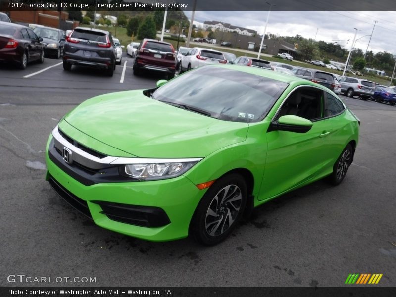Energy Green Pearl / Black/Gray 2017 Honda Civic LX Coupe