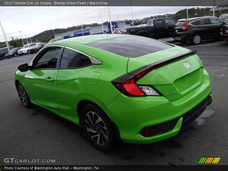 Energy Green Pearl / Black/Gray 2017 Honda Civic LX Coupe