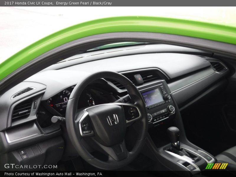 Energy Green Pearl / Black/Gray 2017 Honda Civic LX Coupe