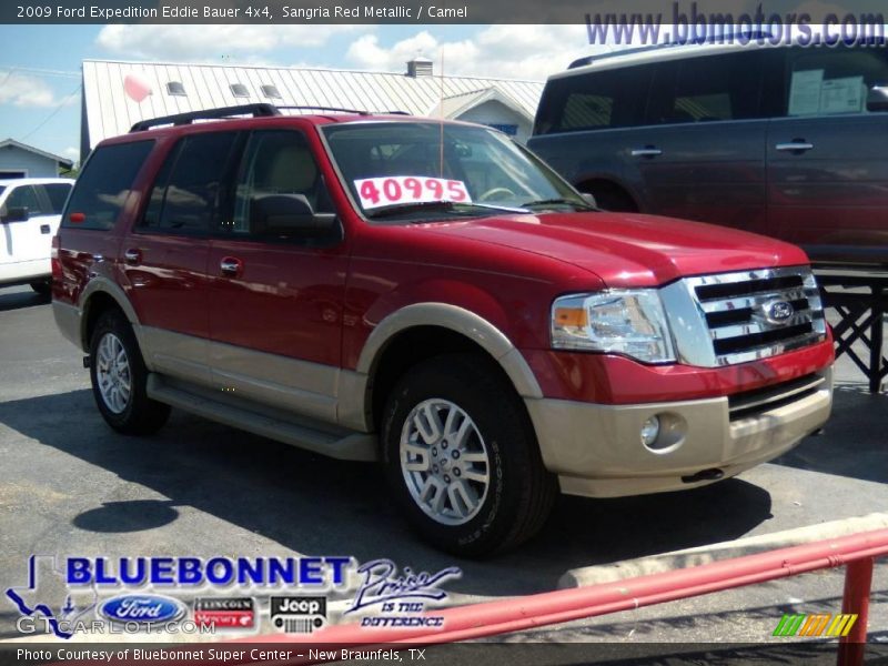 Sangria Red Metallic / Camel 2009 Ford Expedition Eddie Bauer 4x4