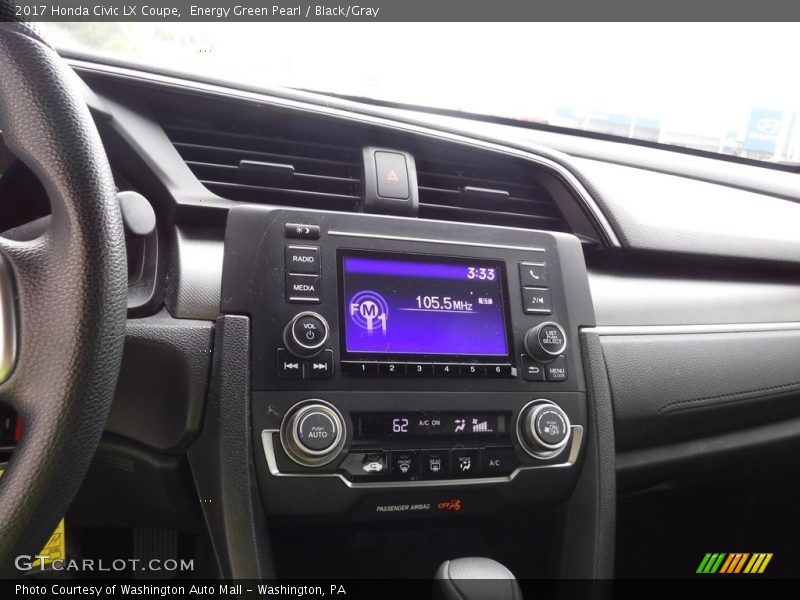 Energy Green Pearl / Black/Gray 2017 Honda Civic LX Coupe