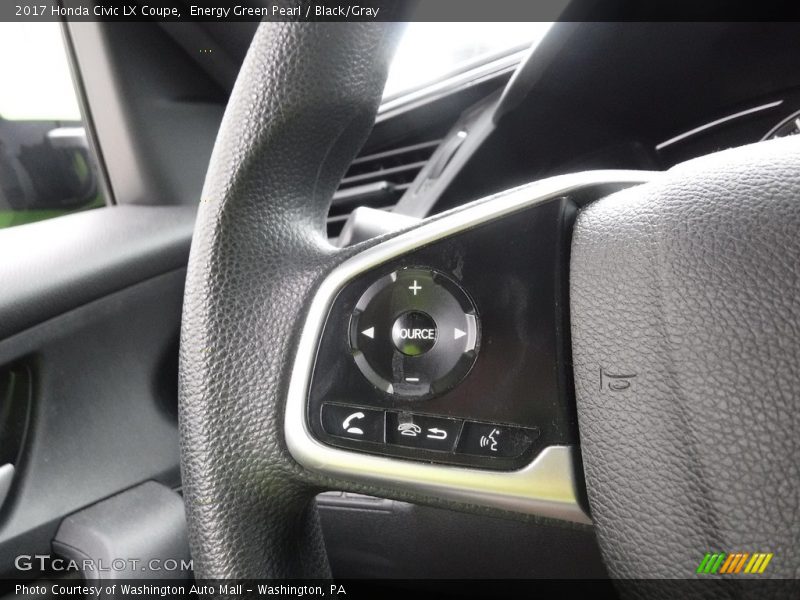 Energy Green Pearl / Black/Gray 2017 Honda Civic LX Coupe
