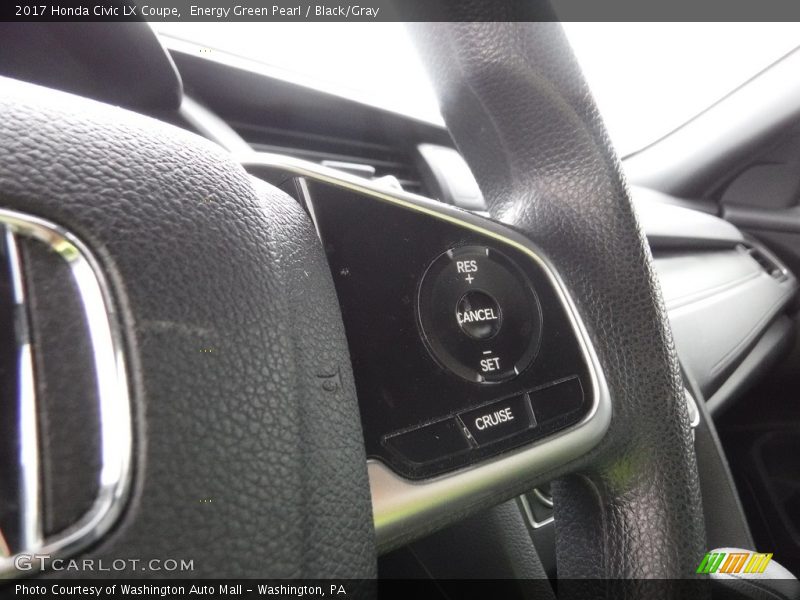 Energy Green Pearl / Black/Gray 2017 Honda Civic LX Coupe