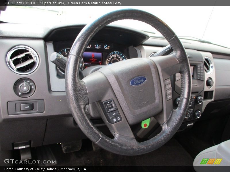 Green Gem Metallic / Steel Gray 2013 Ford F150 XLT SuperCab 4x4