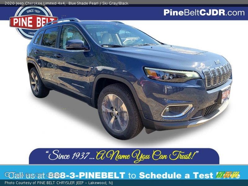 Blue Shade Pearl / Ski Gray/Black 2020 Jeep Cherokee Limited 4x4