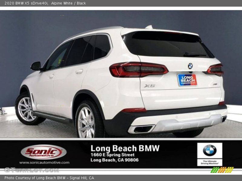 Alpine White / Black 2020 BMW X5 sDrive40i