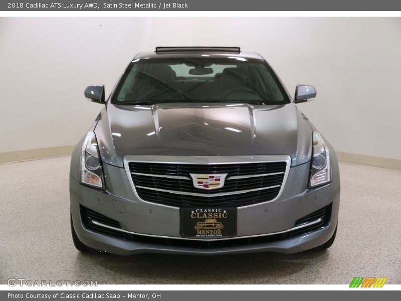Satin Steel Metallic / Jet Black 2018 Cadillac ATS Luxury AWD