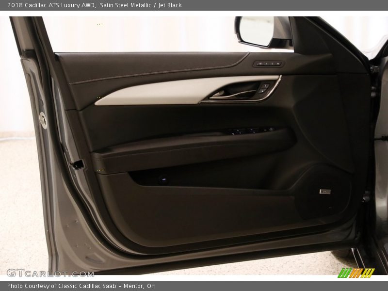 Satin Steel Metallic / Jet Black 2018 Cadillac ATS Luxury AWD