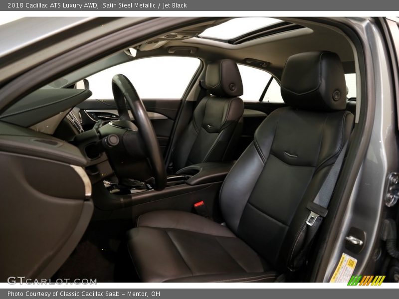 Satin Steel Metallic / Jet Black 2018 Cadillac ATS Luxury AWD