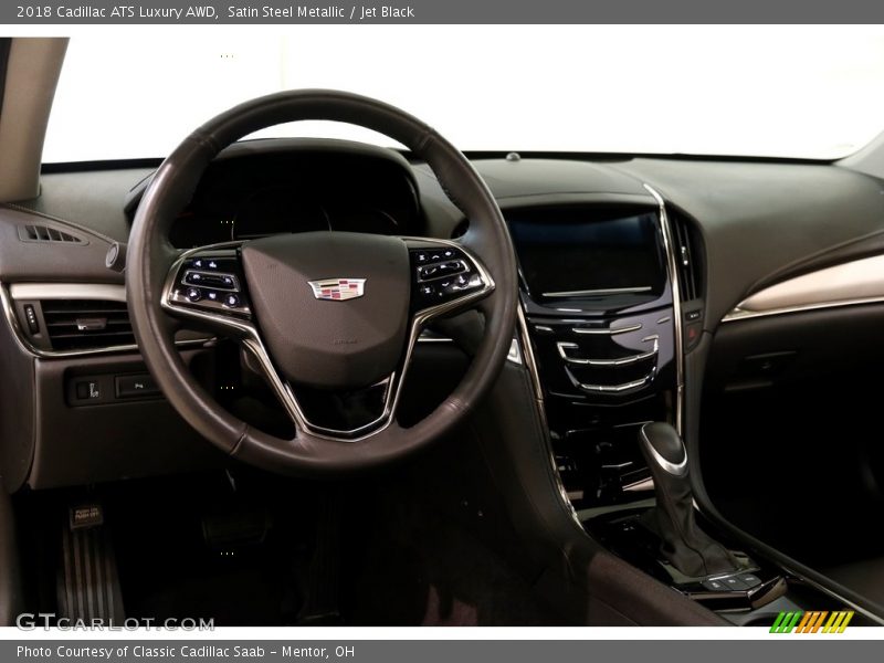 Satin Steel Metallic / Jet Black 2018 Cadillac ATS Luxury AWD