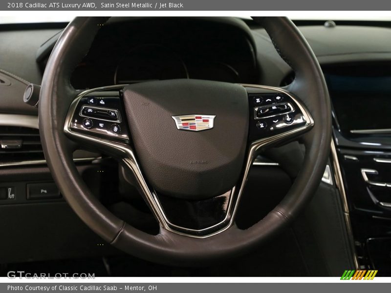 Satin Steel Metallic / Jet Black 2018 Cadillac ATS Luxury AWD