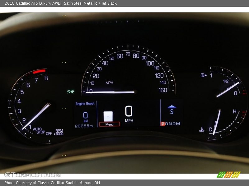 Satin Steel Metallic / Jet Black 2018 Cadillac ATS Luxury AWD