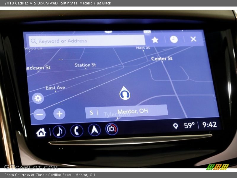 Satin Steel Metallic / Jet Black 2018 Cadillac ATS Luxury AWD