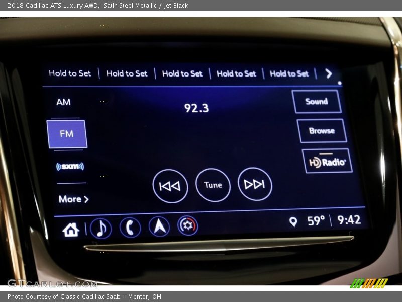 Satin Steel Metallic / Jet Black 2018 Cadillac ATS Luxury AWD