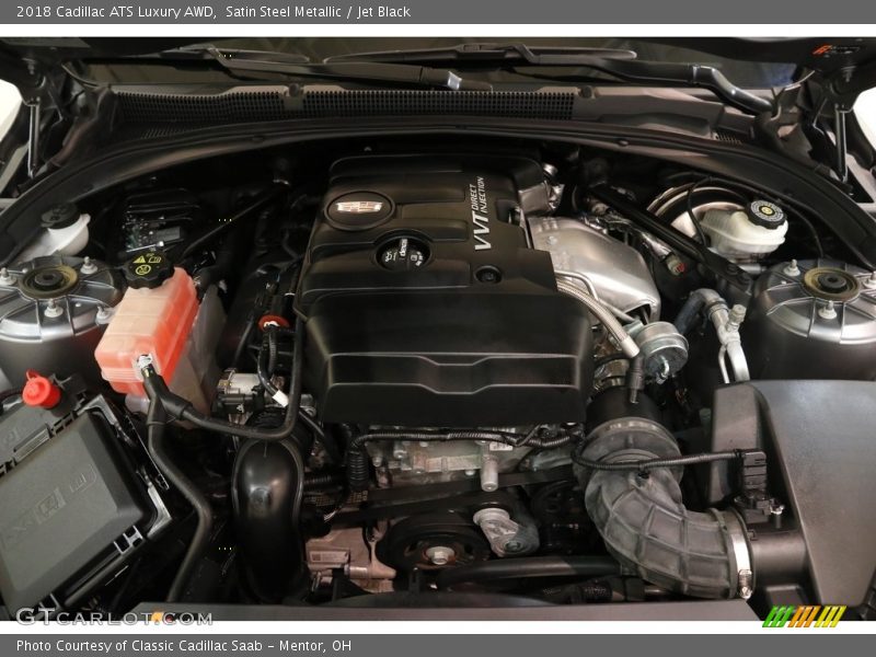 Satin Steel Metallic / Jet Black 2018 Cadillac ATS Luxury AWD