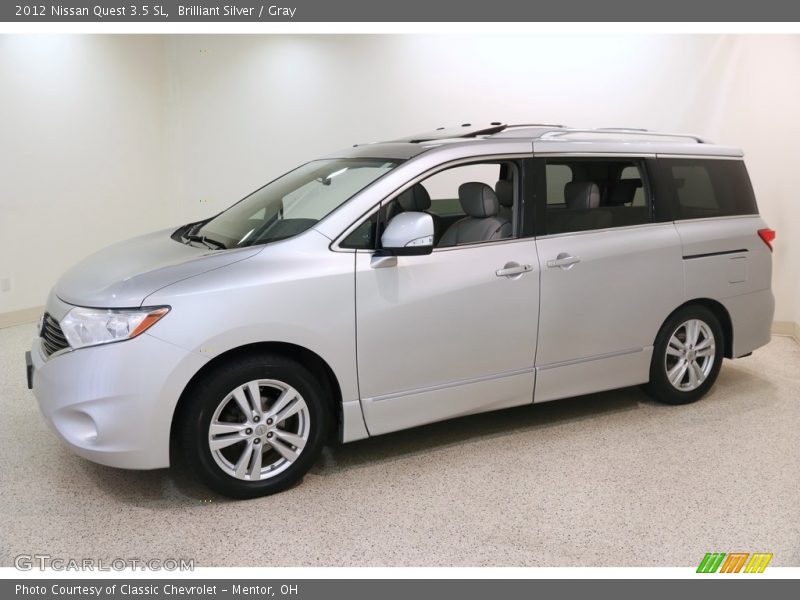 Brilliant Silver / Gray 2012 Nissan Quest 3.5 SL