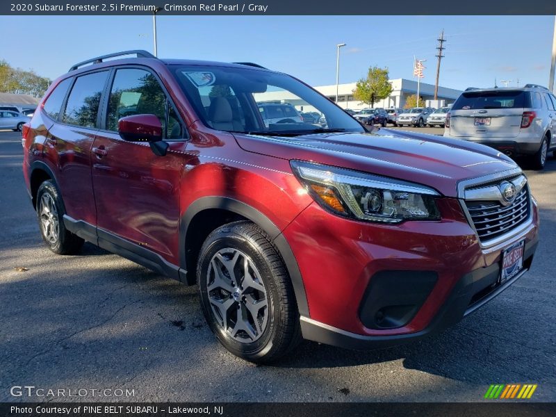 Crimson Red Pearl / Gray 2020 Subaru Forester 2.5i Premium