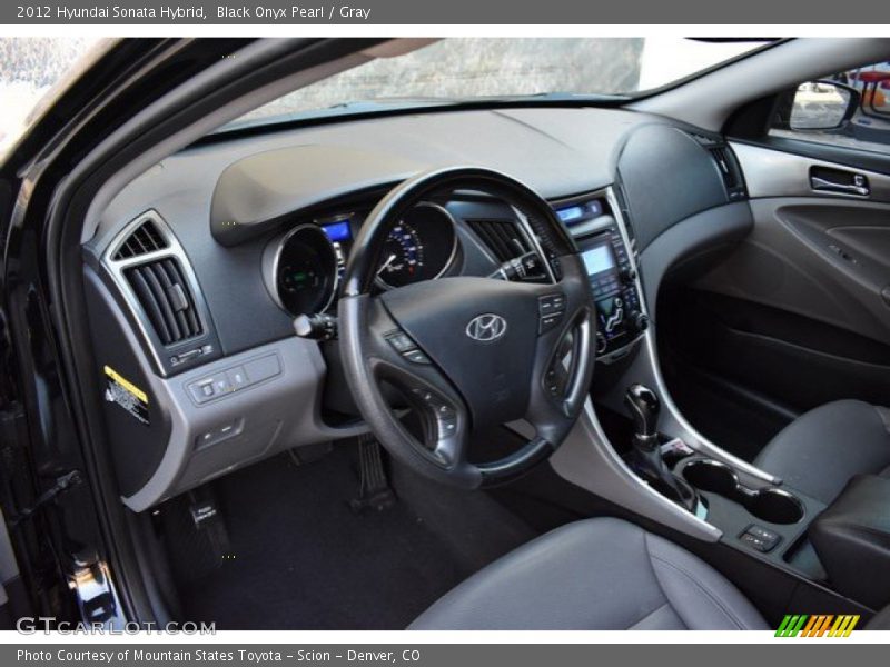 Black Onyx Pearl / Gray 2012 Hyundai Sonata Hybrid