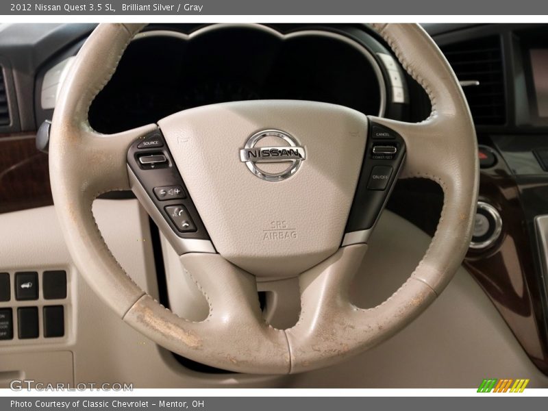 Brilliant Silver / Gray 2012 Nissan Quest 3.5 SL