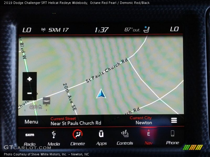 Navigation of 2019 Challenger SRT Hellcat Redeye Widebody