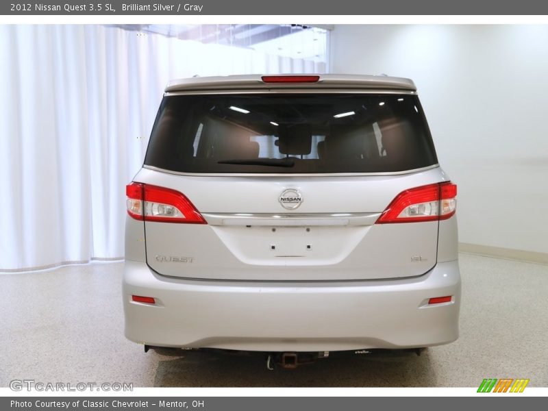 Brilliant Silver / Gray 2012 Nissan Quest 3.5 SL