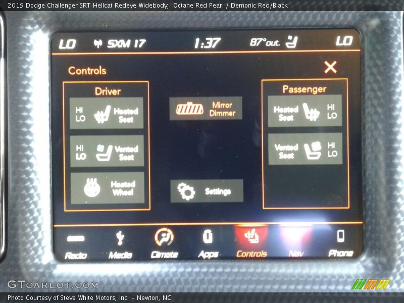 Octane Red Pearl / Demonic Red/Black 2019 Dodge Challenger SRT Hellcat Redeye Widebody