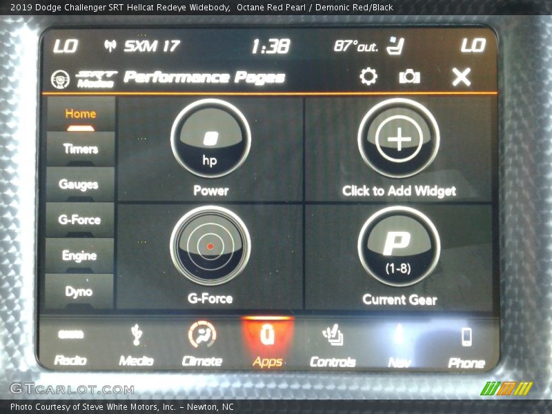 Controls of 2019 Challenger SRT Hellcat Redeye Widebody