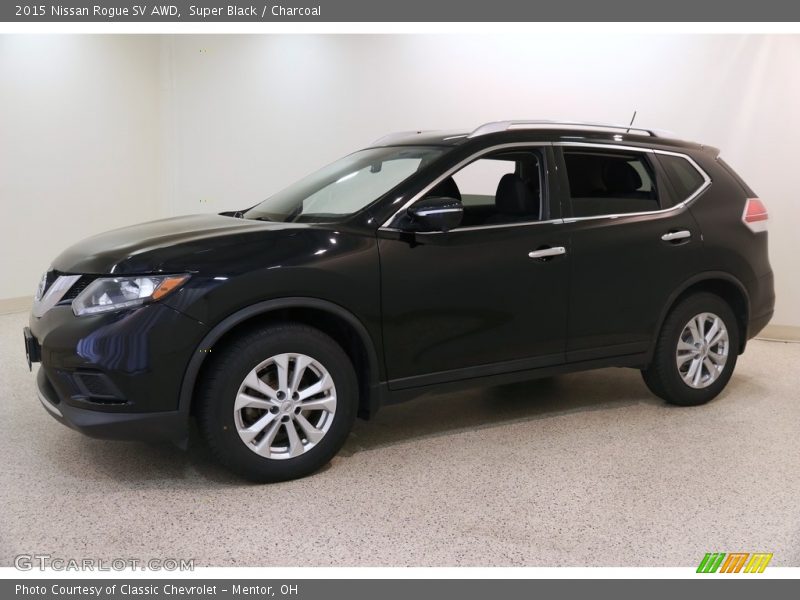 Super Black / Charcoal 2015 Nissan Rogue SV AWD