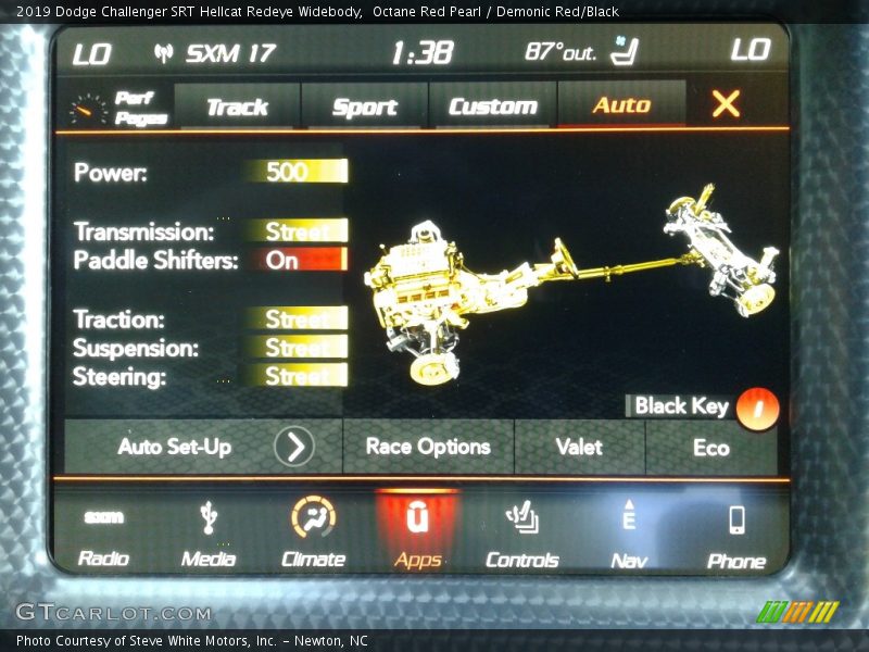 Controls of 2019 Challenger SRT Hellcat Redeye Widebody