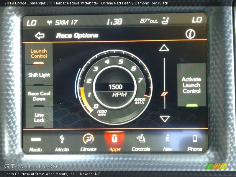 Controls of 2019 Challenger SRT Hellcat Redeye Widebody
