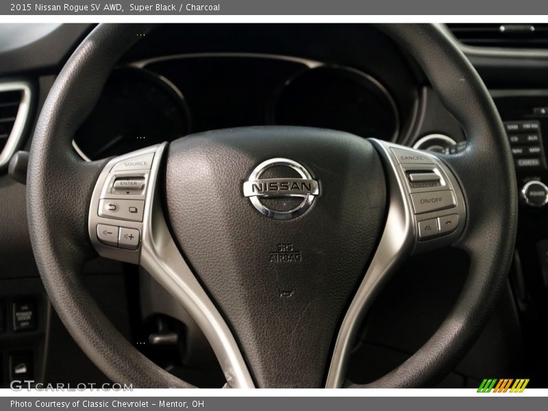 Super Black / Charcoal 2015 Nissan Rogue SV AWD