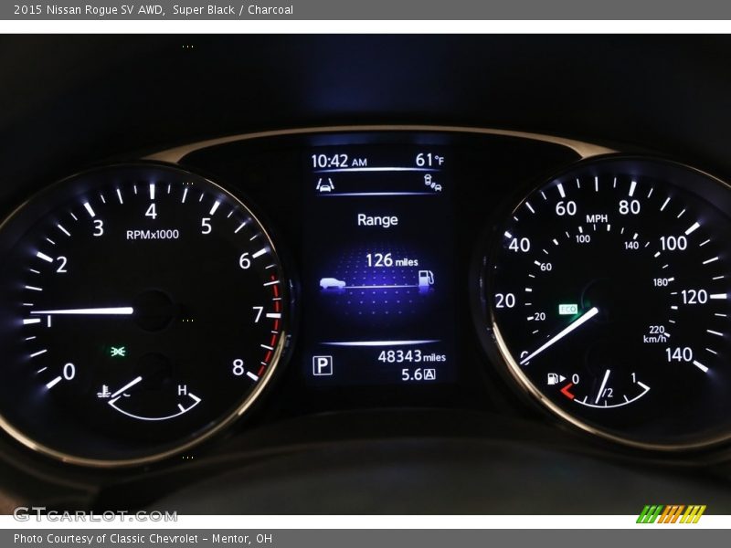 Super Black / Charcoal 2015 Nissan Rogue SV AWD