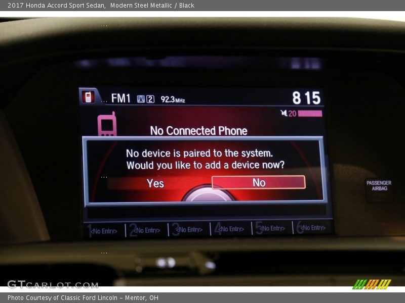 Modern Steel Metallic / Black 2017 Honda Accord Sport Sedan