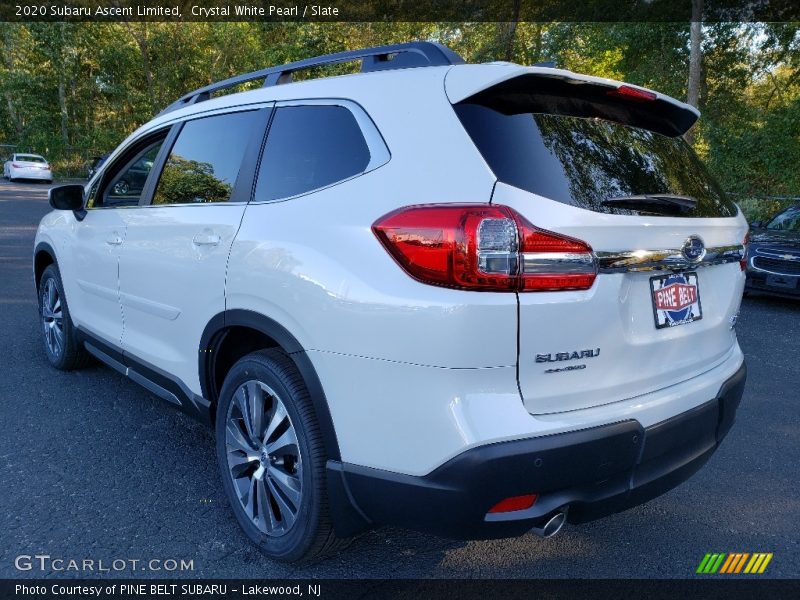 Crystal White Pearl / Slate 2020 Subaru Ascent Limited