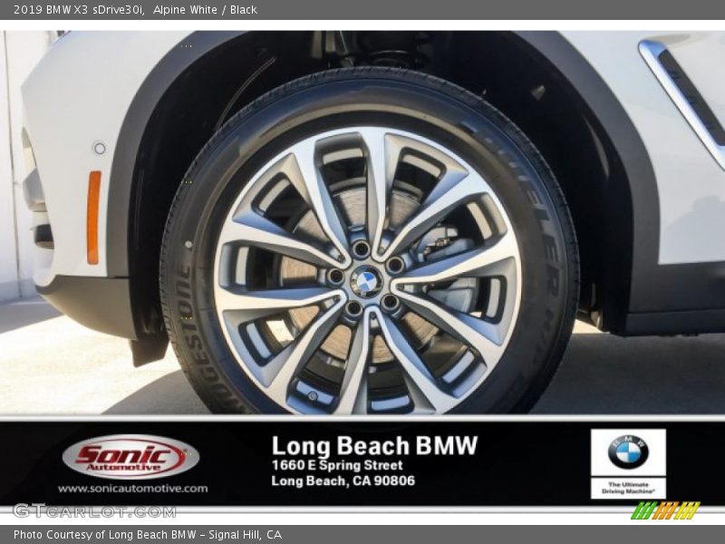 Alpine White / Black 2019 BMW X3 sDrive30i