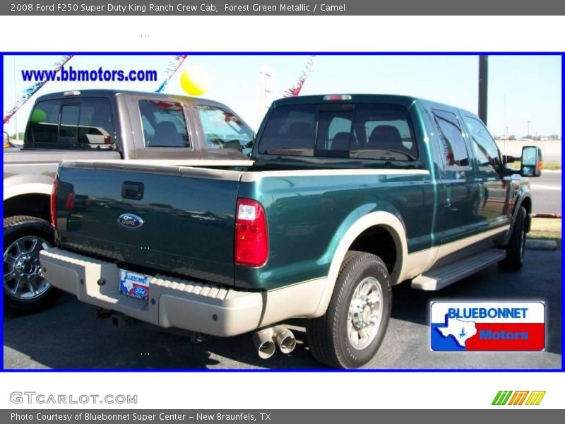 Forest Green Metallic / Camel 2008 Ford F250 Super Duty King Ranch Crew Cab