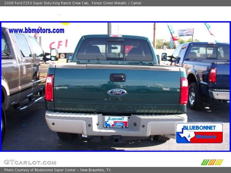 Forest Green Metallic / Camel 2008 Ford F250 Super Duty King Ranch Crew Cab