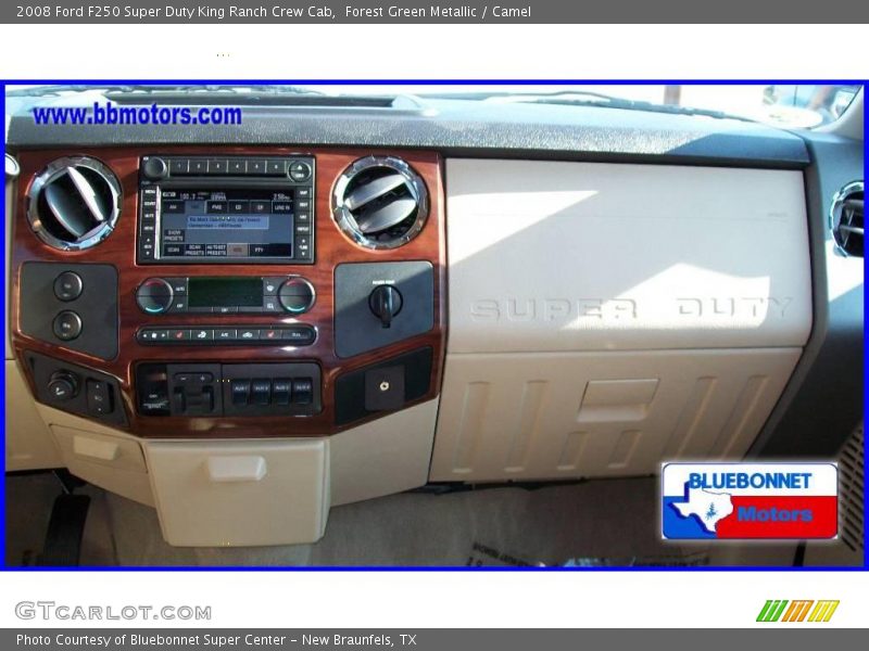 Forest Green Metallic / Camel 2008 Ford F250 Super Duty King Ranch Crew Cab