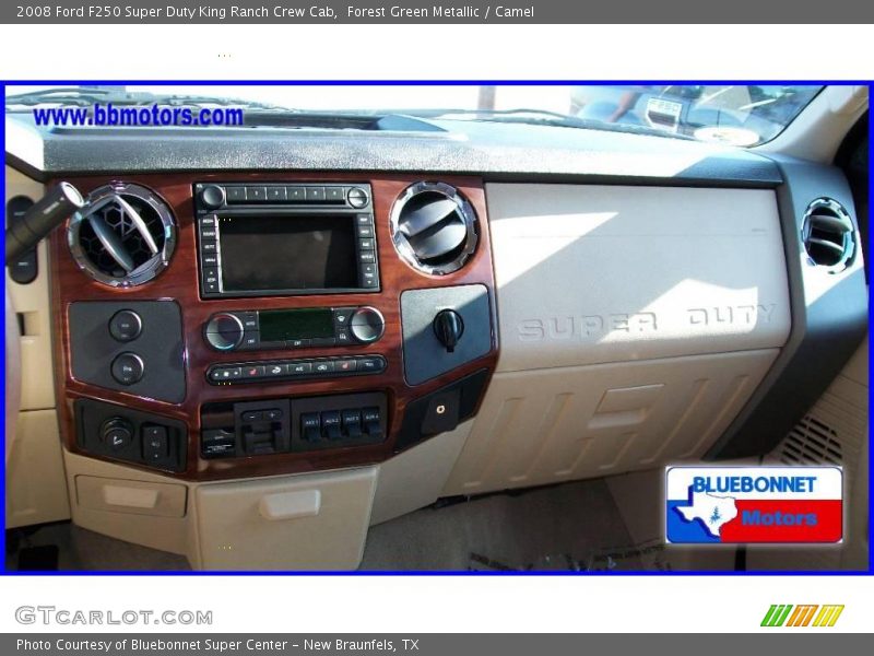 Forest Green Metallic / Camel 2008 Ford F250 Super Duty King Ranch Crew Cab
