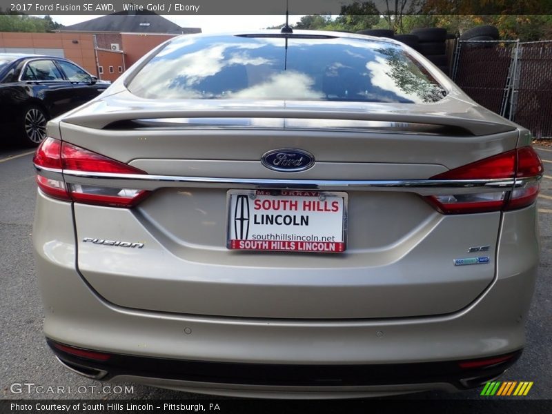 White Gold / Ebony 2017 Ford Fusion SE AWD