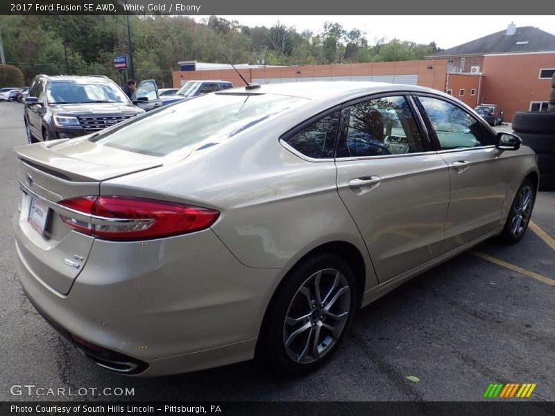 White Gold / Ebony 2017 Ford Fusion SE AWD