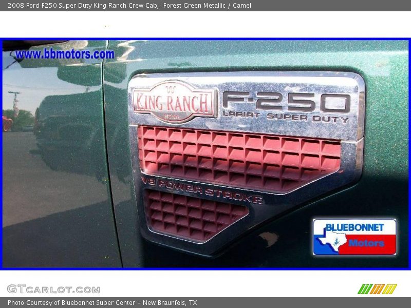 Forest Green Metallic / Camel 2008 Ford F250 Super Duty King Ranch Crew Cab