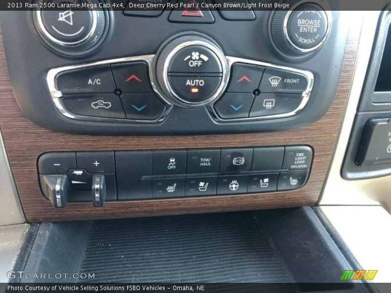 Deep Cherry Red Pearl / Canyon Brown/Light Frost Beige 2013 Ram 2500 Laramie Mega Cab 4x4