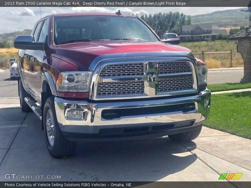 Deep Cherry Red Pearl / Canyon Brown/Light Frost Beige 2013 Ram 2500 Laramie Mega Cab 4x4