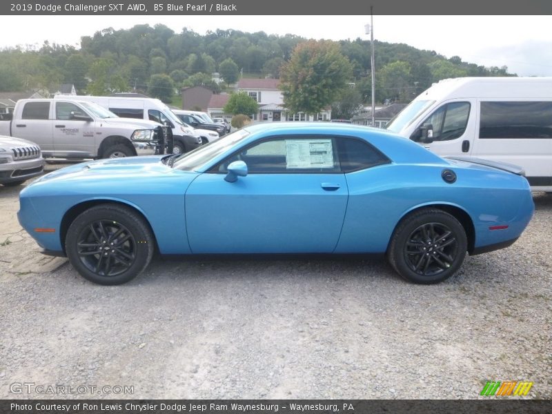 B5 Blue Pearl / Black 2019 Dodge Challenger SXT AWD
